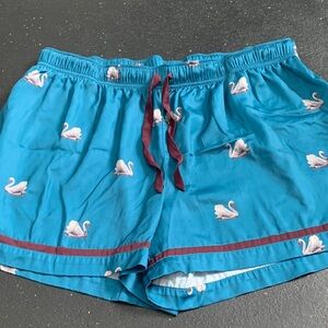 Soma Teal and Maroon Swam Sleep Shorts - large